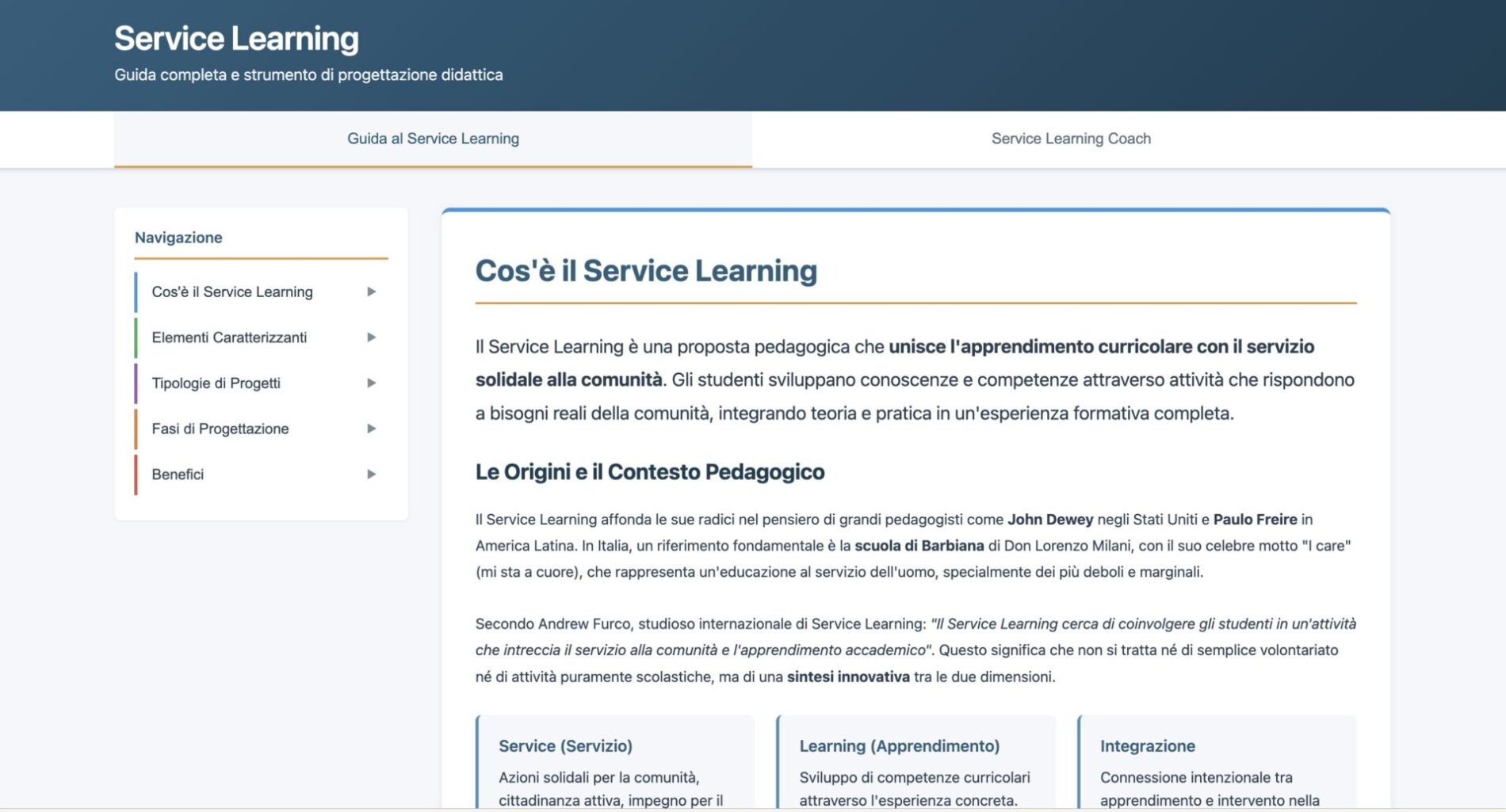 Cos'è il service learning