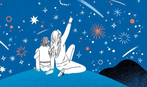 due ragazze guardano le stelle